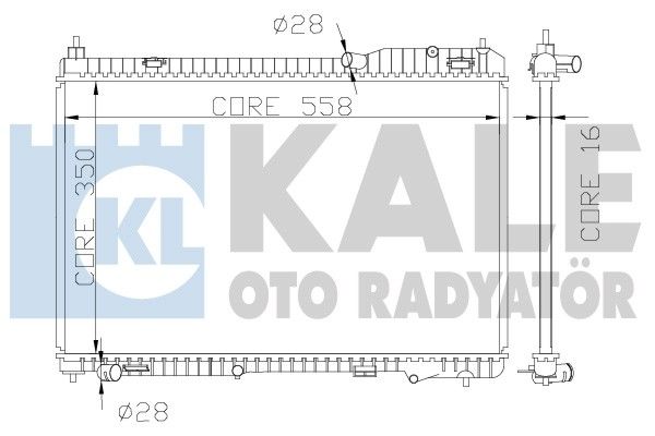 KALE OTO RADYATÖR radiatorius, variklio aušinimas 356000